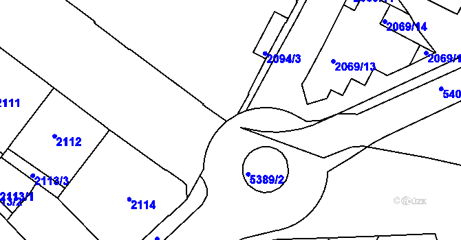 Parcela st. 2094/6 v KÚ Znojmo-město, Katastrální mapa