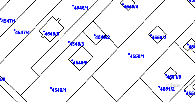 Parcela st. 4549/5 v KÚ Znojmo-město, Katastrální mapa