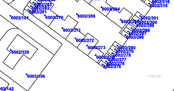 Parcela st. 6002/273 v KÚ Znojmo-město, Katastrální mapa