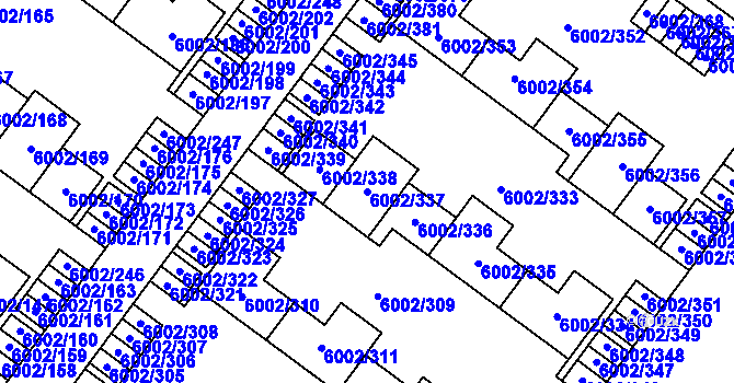 Parcela st. 6002/337 v KÚ Znojmo-město, Katastrální mapa