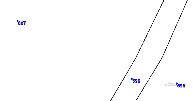 Parcela st. 600 v KÚ Znojmo-Hradiště, Katastrální mapa