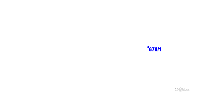 Parcela st. 676/4 v KÚ Znojmo-Hradiště, Katastrální mapa