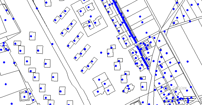 Parcela st. 263/1 v KÚ Znojmo-Louka, Katastrální mapa
