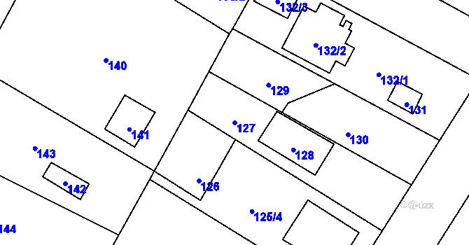 Parcela st. 127 v KÚ Senec u Plzně, Katastrální mapa