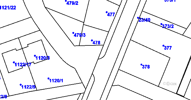 Parcela st. 481 v KÚ Senec u Plzně, Katastrální mapa