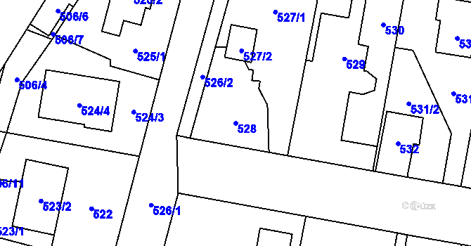 Parcela st. 528 v KÚ Senec u Plzně, Katastrální mapa