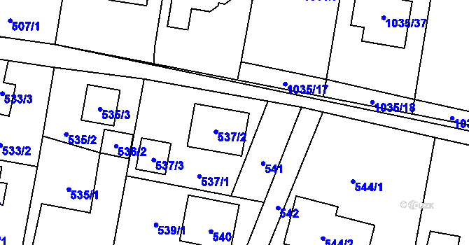 Parcela st. 538 v KÚ Senec u Plzně, Katastrální mapa