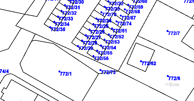 Parcela st. 772/55 v KÚ Senec u Plzně, Katastrální mapa