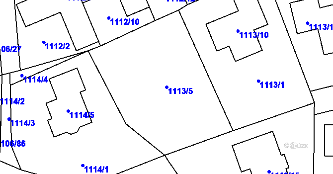 Parcela st. 1113/5 v KÚ Senec u Plzně, Katastrální mapa