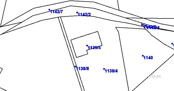 Parcela st. 1139/5 v KÚ Senec u Plzně, Katastrální mapa