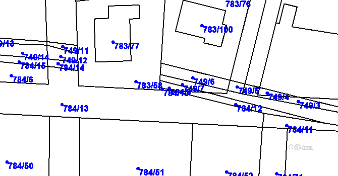 Parcela st. 784/9 v KÚ Senec u Plzně, Katastrální mapa