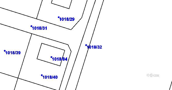 Parcela st. 1018/32 v KÚ Senec u Plzně, Katastrální mapa