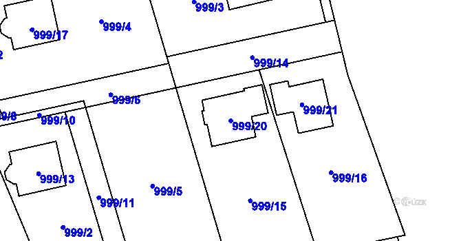 Parcela st. 999/20 v KÚ Senec u Plzně, Katastrální mapa
