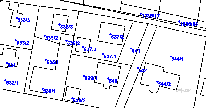 Parcela st. 537/1 v KÚ Senec u Plzně, Katastrální mapa