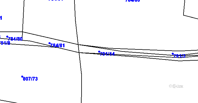 Parcela st. 791/14 v KÚ Senec u Plzně, Katastrální mapa