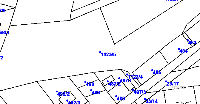 Parcela st. 1123/5 v KÚ Senec u Plzně, Katastrální mapa