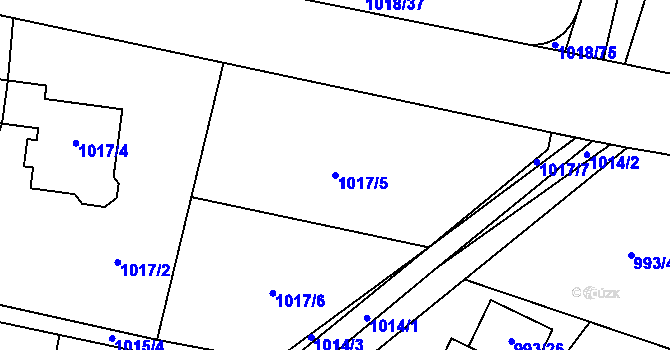 Parcela st. 1017/5 v KÚ Senec u Plzně, Katastrální mapa