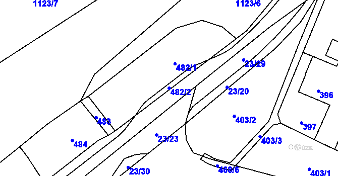 Parcela st. 482/2 v KÚ Senec u Plzně, Katastrální mapa