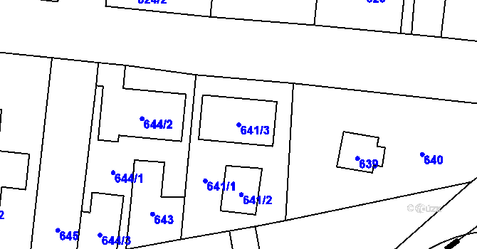 Parcela st. 641/3 v KÚ Senec u Plzně, Katastrální mapa