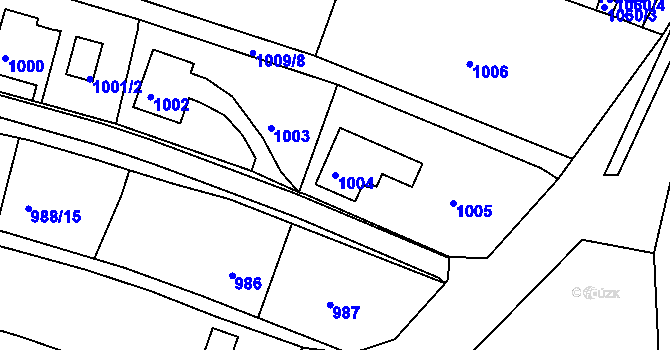 Parcela st. 1004 v KÚ Zruč nad Sázavou, Katastrální mapa