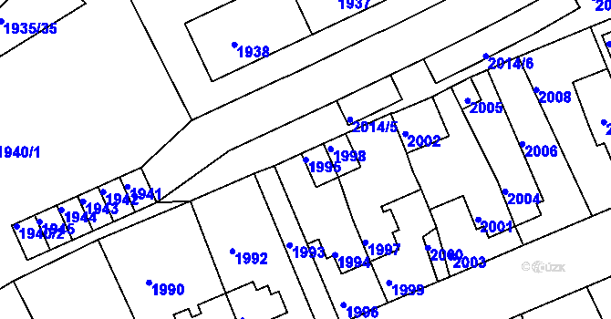 Parcela st. 1995 v KÚ Zruč nad Sázavou, Katastrální mapa