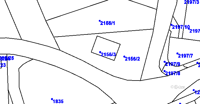 Parcela st. 2156/3 v KÚ Zruč nad Sázavou, Katastrální mapa