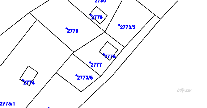 Parcela st. 2776 v KÚ Zruč nad Sázavou, Katastrální mapa