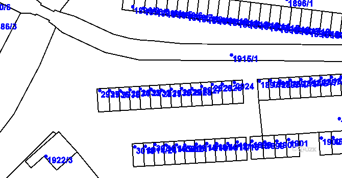 Parcela st. 2930 v KÚ Zruč nad Sázavou, Katastrální mapa