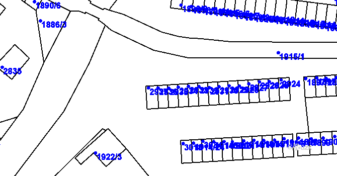 Parcela st. 2935 v KÚ Zruč nad Sázavou, Katastrální mapa