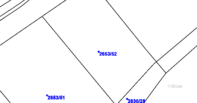 Parcela st. 2653/52 v KÚ Zruč nad Sázavou, Katastrální mapa