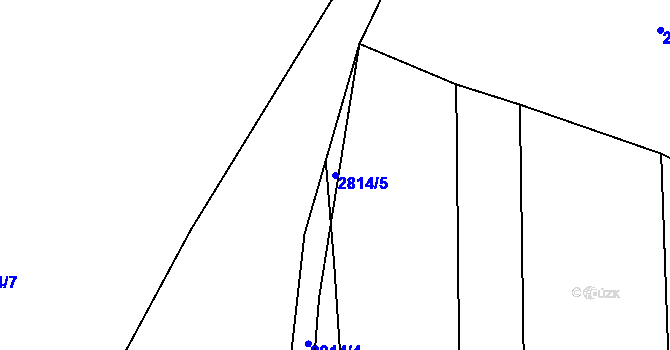 Parcela st. 2814/5 v KÚ Zruč nad Sázavou, Katastrální mapa