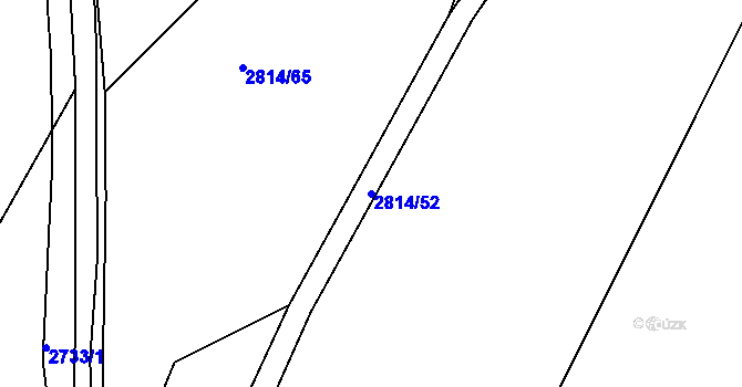 Parcela st. 2814/52 v KÚ Zruč nad Sázavou, Katastrální mapa