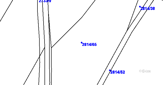 Parcela st. 2814/65 v KÚ Zruč nad Sázavou, Katastrální mapa