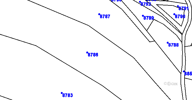 Parcela st. 3301/19 v KÚ Zubří, Katastrální mapa