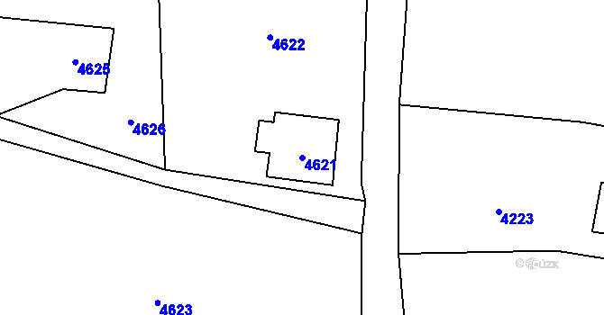 Parcela st. 4621 v KÚ Zubří, Katastrální mapa
