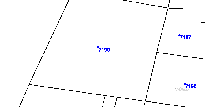 Parcela st. 4093/71 v KÚ Zubří, Katastrální mapa