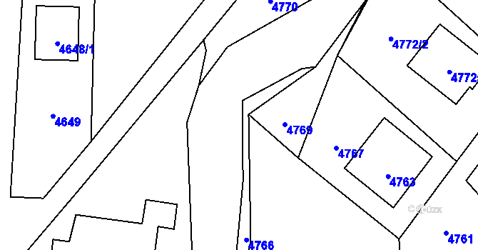 Parcela st. 5434/26 v KÚ Zubří, Katastrální mapa