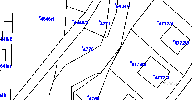 Parcela st. 5434/29 v KÚ Zubří, Katastrální mapa