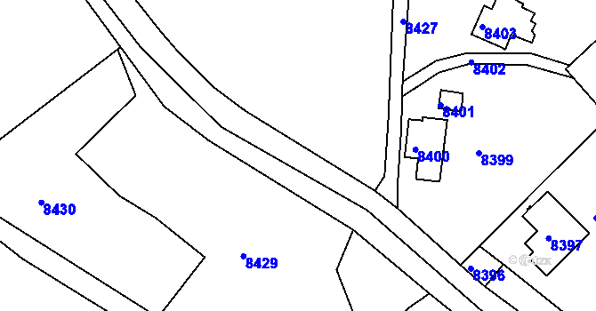 Parcela st. 5424/36 v KÚ Zubří, Katastrální mapa