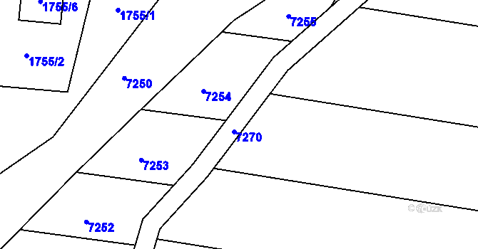Parcela st. 4093/98 v KÚ Zubří, Katastrální mapa