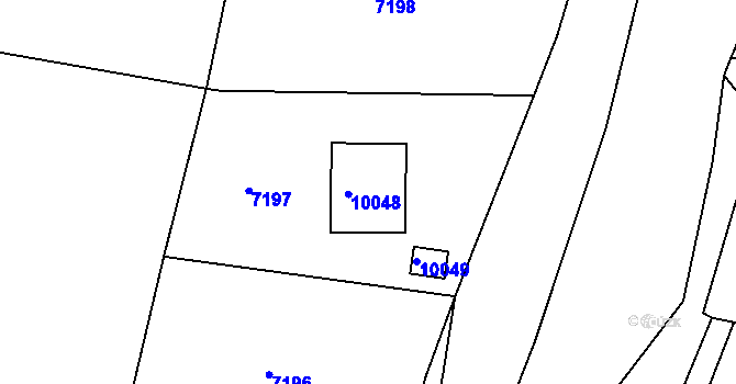 Parcela st. 4095/11 v KÚ Zubří, Katastrální mapa