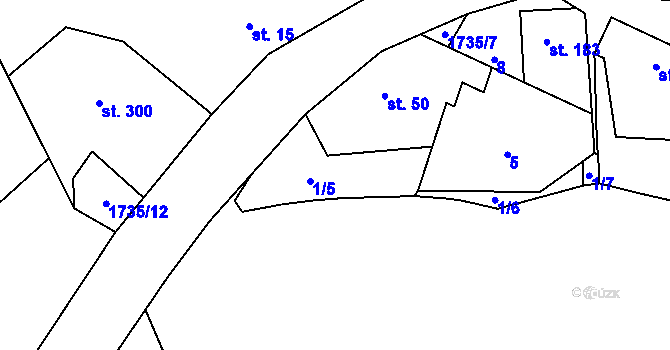 Parcela st. 6 v KÚ Zvánovice, Katastrální mapa