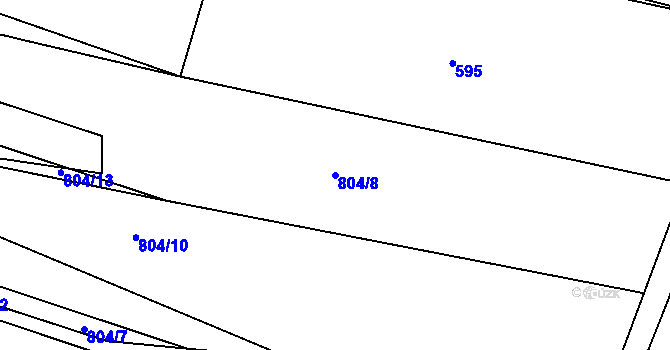 Parcela st. 804/8 v KÚ Zvěstov, Katastrální mapa