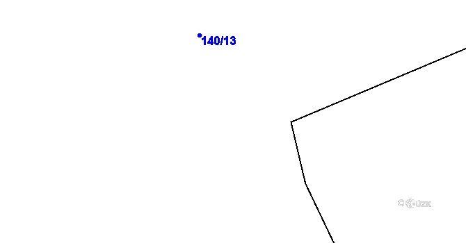 Parcela st. 140/14 v KÚ Zvěstovice, Katastrální mapa