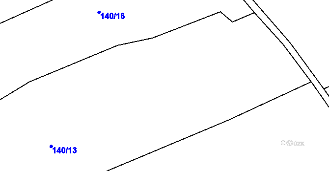 Parcela st. 140/17 v KÚ Zvěstovice, Katastrální mapa