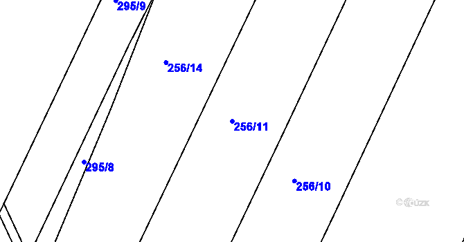 Parcela st. 256/11 v KÚ Zvěstovice, Katastrální mapa