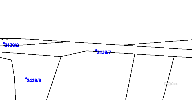 Parcela st. 2439/7 v KÚ Hvozdec u Lišova, Katastrální mapa