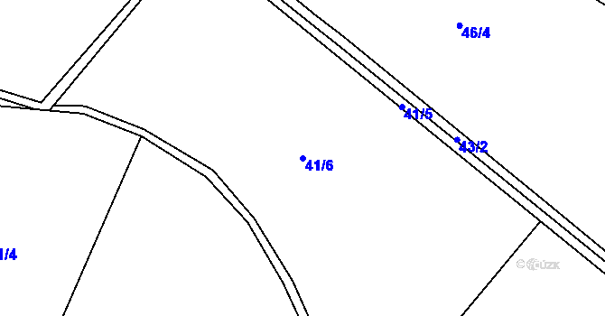 Parcela st. 41/6 v KÚ Zvíkov nad Bystřicí, Katastrální mapa