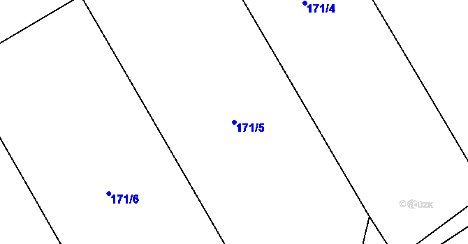 Parcela st. 171/5 v KÚ Březová u Zvole, Katastrální mapa