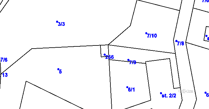 Parcela st. 256 v KÚ Oleško u Zvole, Katastrální mapa